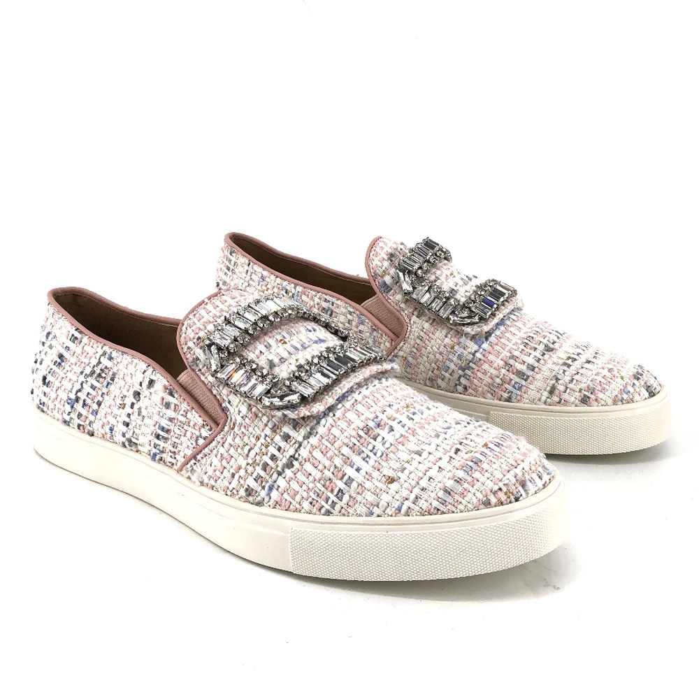 Karl Lagerfeld Ermine Boucle Embellished Sneakers - Picture 1 of 8
